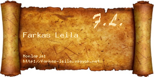 Farkas Leila névjegykártya