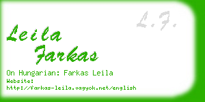 leila farkas business card